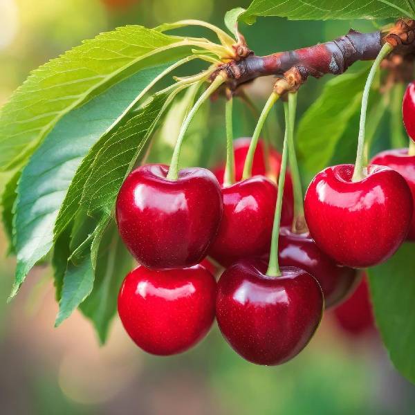Cerises sur l'arbre, cerisier à fruits
