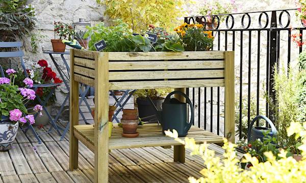 Carré potager sur pied