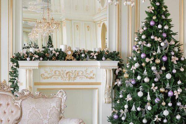 Sapin de Noël décoré