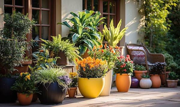 Arroser les plantes en pot - © Marina - stock.adobe.com
