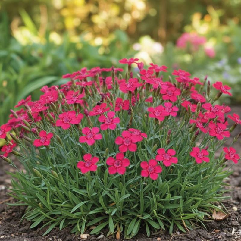 Oeillet à delta Brilliant à fleurs Rouge/ - feuillage Persistant - Godet - 5/20 cm - Image 1