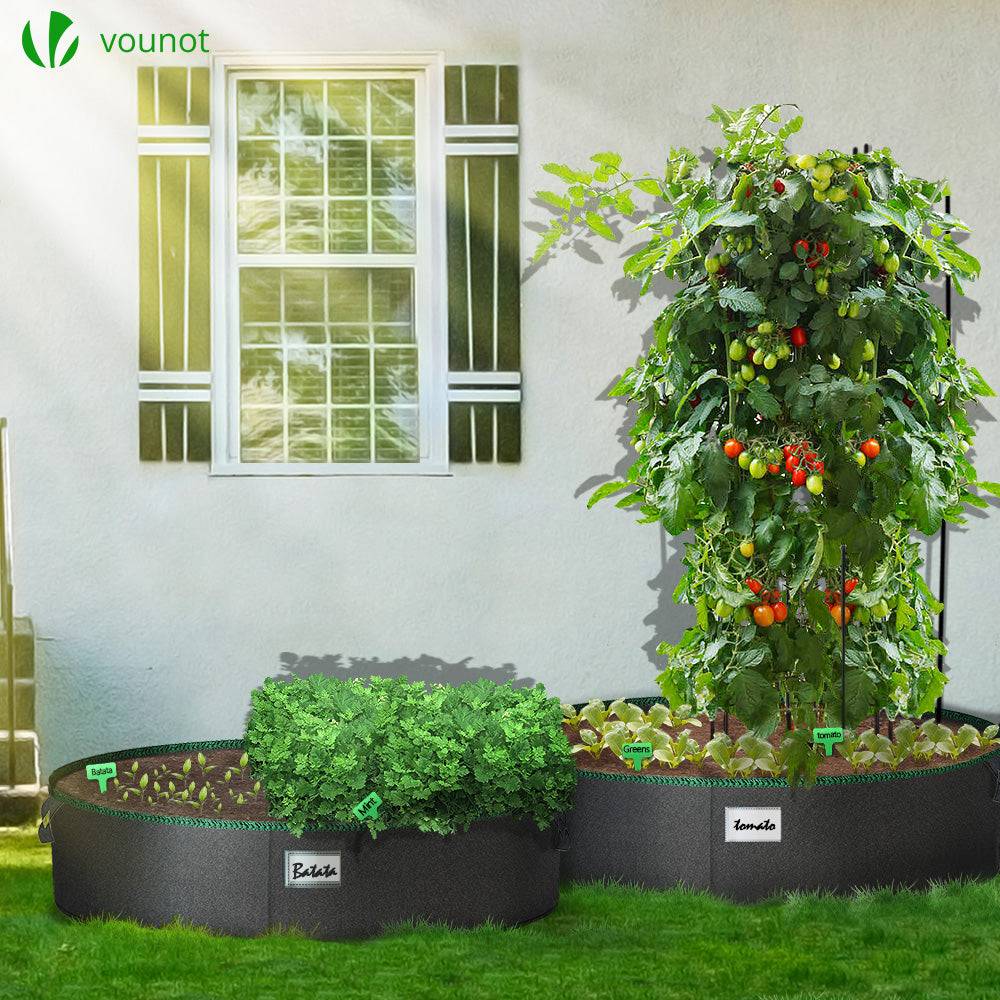 Lot de 3 sacs de plantation non tisse 200L avec poignee Noir - Image 5