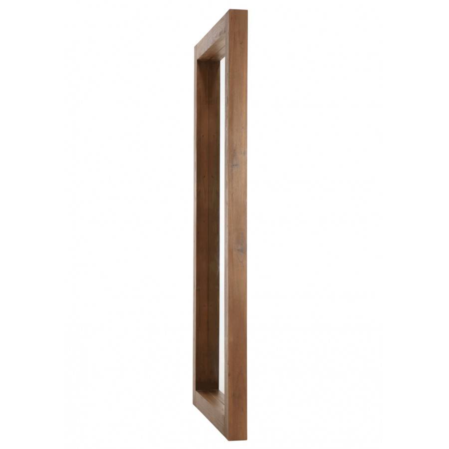 Macabane - ALIDA - Miroir rectangulaire marron 180x80cm bois teck - Image 6