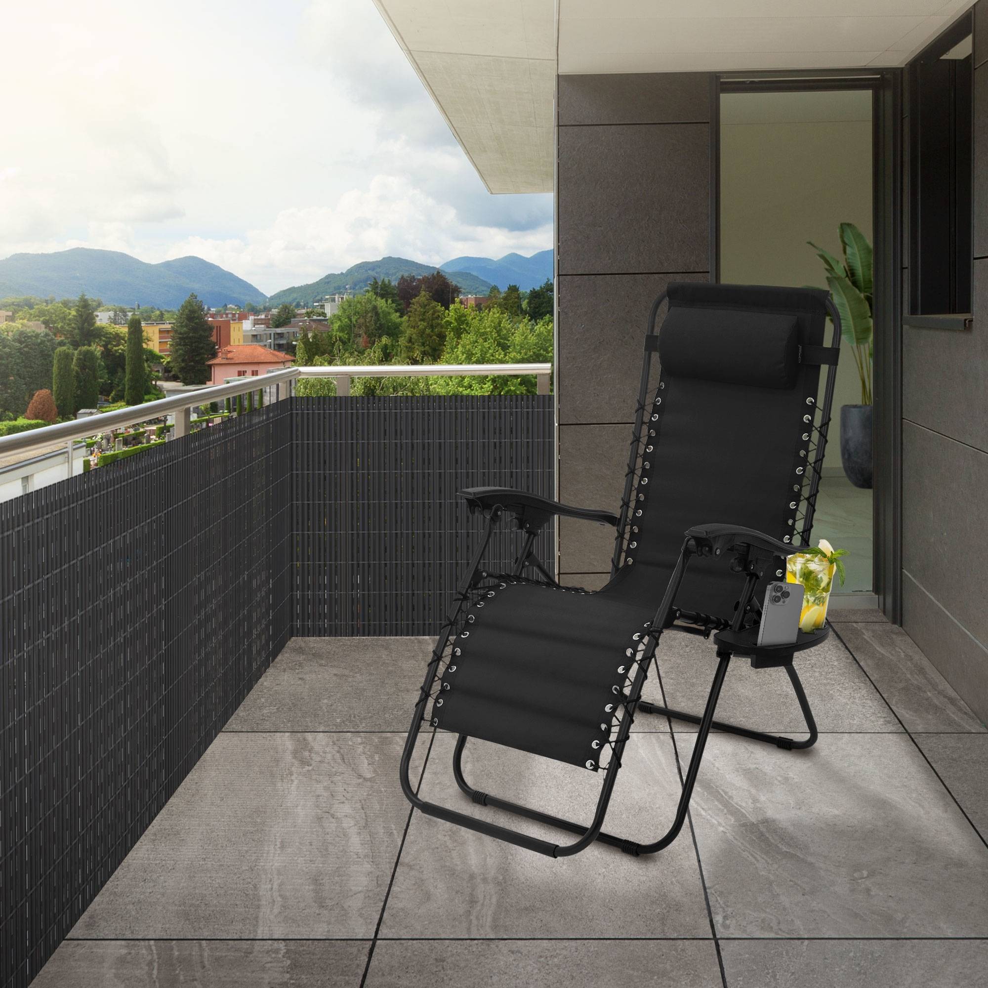 Ecd-Germany - Filet de protection visuelle de jardin natte en PVC 90x300 cm clôture - Image 9