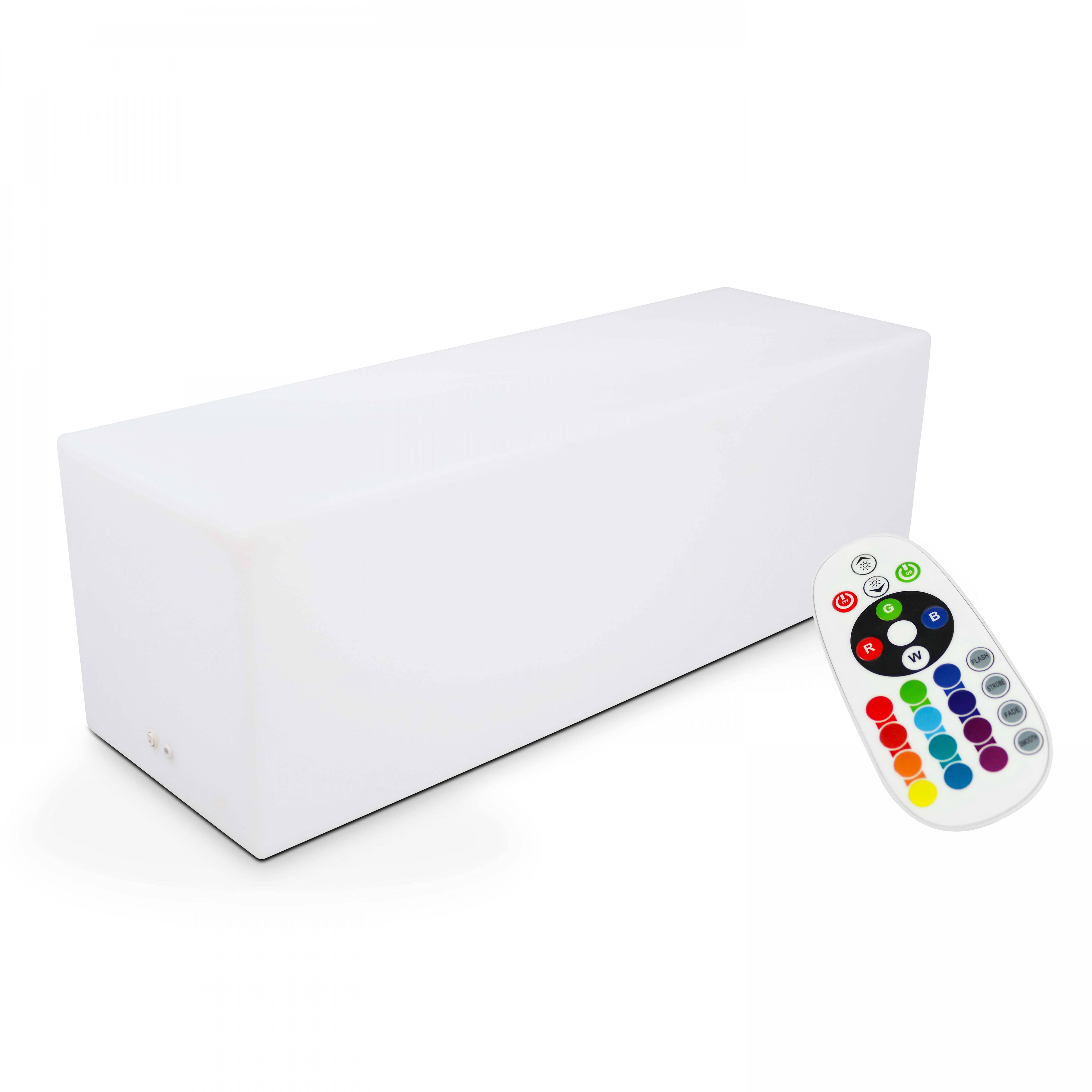 Oviala - Banc lumineux rectangulaire à LED blanc Shine - Oviala - Image 1
