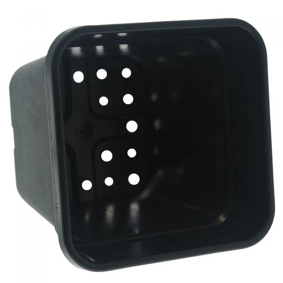 Pot carré noir 25 litres - 33.5 x 33.5 x 34cm unitaire - Image 1