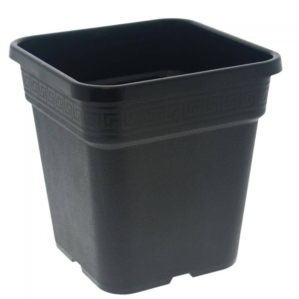Pot carré noir 25 litres - 33.5 x 33.5 x 34cm  unitaire - Image 2