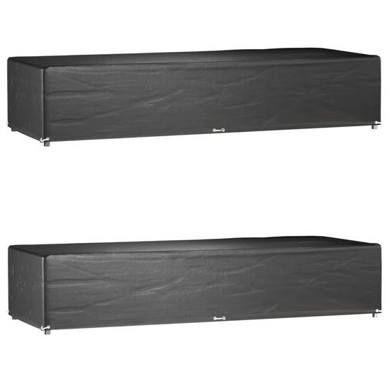 Vidaxl - Housses pour chaise longue 2 pcs 12 œillets 205x75x40 cm PE vidaXL 3155393 - Image 1