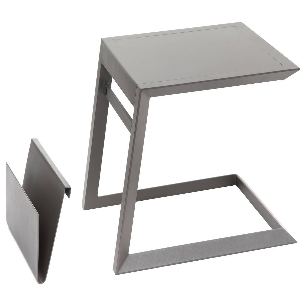 Hesperide - Table d appoint de jardin carrée "Allure" praline 55x45x55cm en aluminium traité époxy Hespéride - Image 5