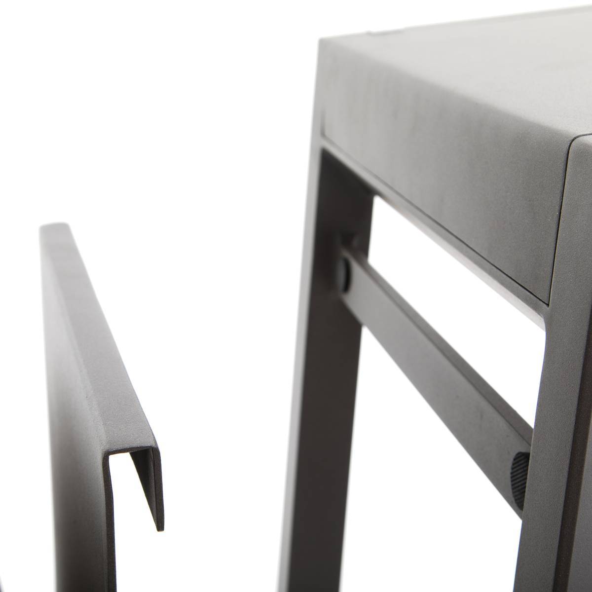 Hesperide - Table d appoint de jardin carrée "Allure" praline 55x45x55cm en aluminium traité époxy Hespéride - Image 2