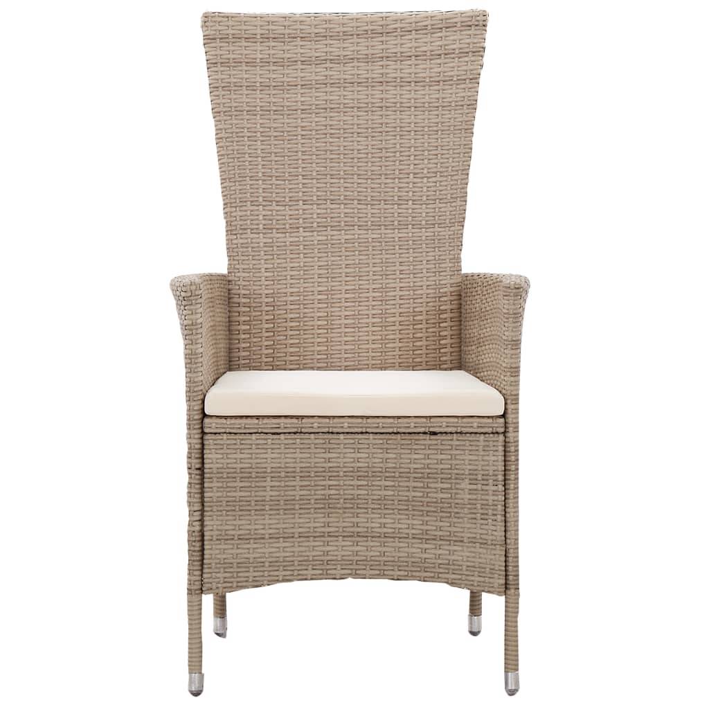 Prolenta Premium - Chaises de jardin rotin beige  58 x 62 x 108 cm  - Prolenta premium p3147.6 - Image 5