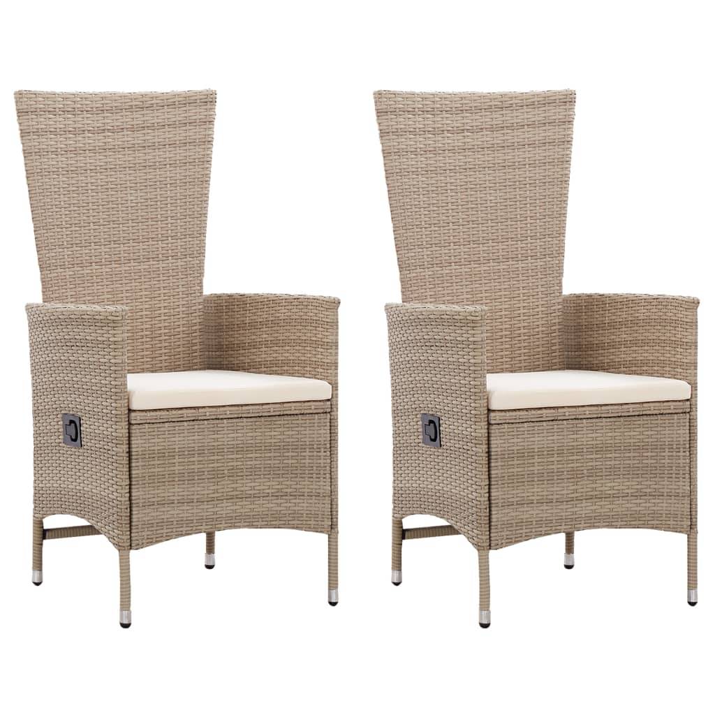 Prolenta Premium - Chaises de jardin rotin beige  58 x 62 x 108 cm  - Prolenta premium p3147.6 - Image 2
