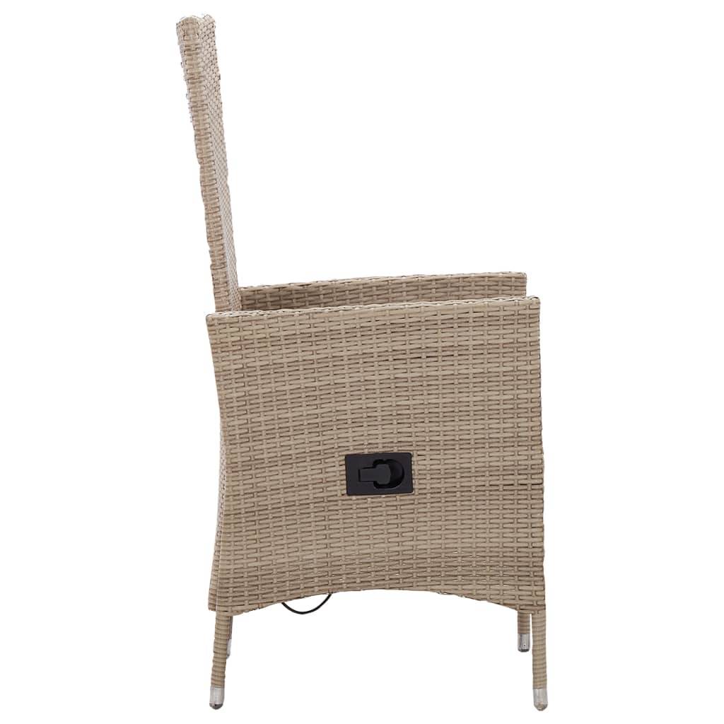Prolenta Premium - Chaises de jardin rotin beige  58 x 62 x 108 cm  - Prolenta premium p3147.6 - Image 6
