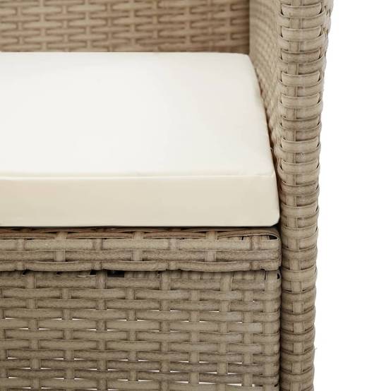 Prolenta Premium - Chaises de jardin rotin beige 58 x 62 x 108 cm - Prolenta premium p3147.6 - Image 9