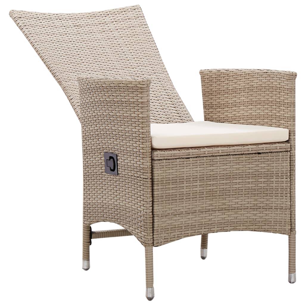Prolenta Premium - Chaises de jardin rotin beige  58 x 62 x 108 cm  - Prolenta premium p3147.6 - Image 4