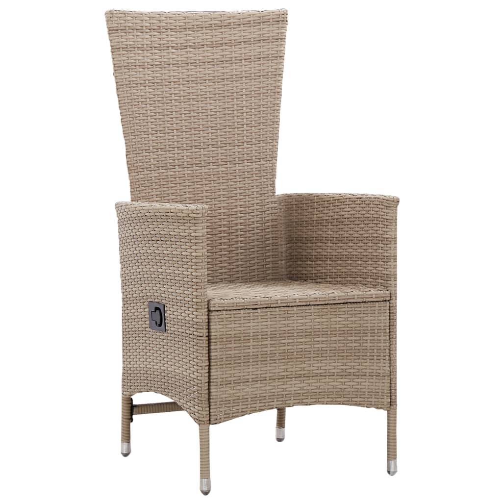 Prolenta Premium - Chaises de jardin rotin beige  58 x 62 x 108 cm  - Prolenta premium p3147.6 - Image 3