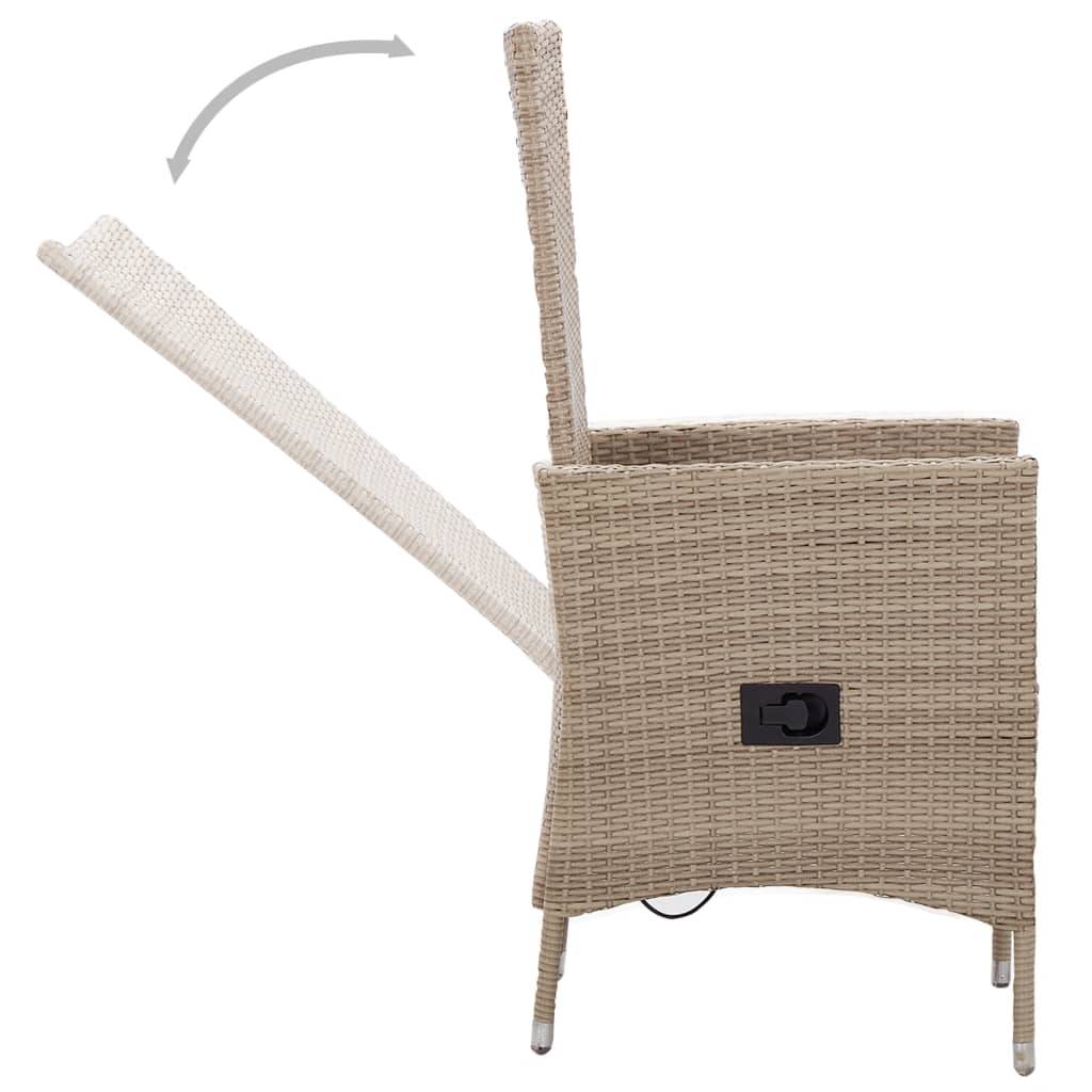 Prolenta Premium - Chaises de jardin rotin beige  58 x 62 x 108 cm  - Prolenta premium p3147.6 - Image 7