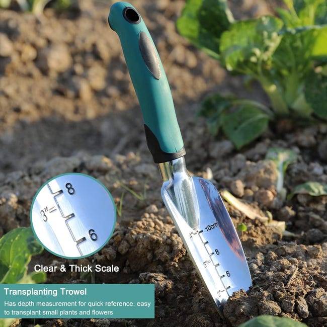 Ensemble d'outils de Jardin, Trois pièces d’Outils de Jardinage Lourds moulés en Aluminium avec Une poignée antidérapante caoutchoutée-Lytech - Image 4