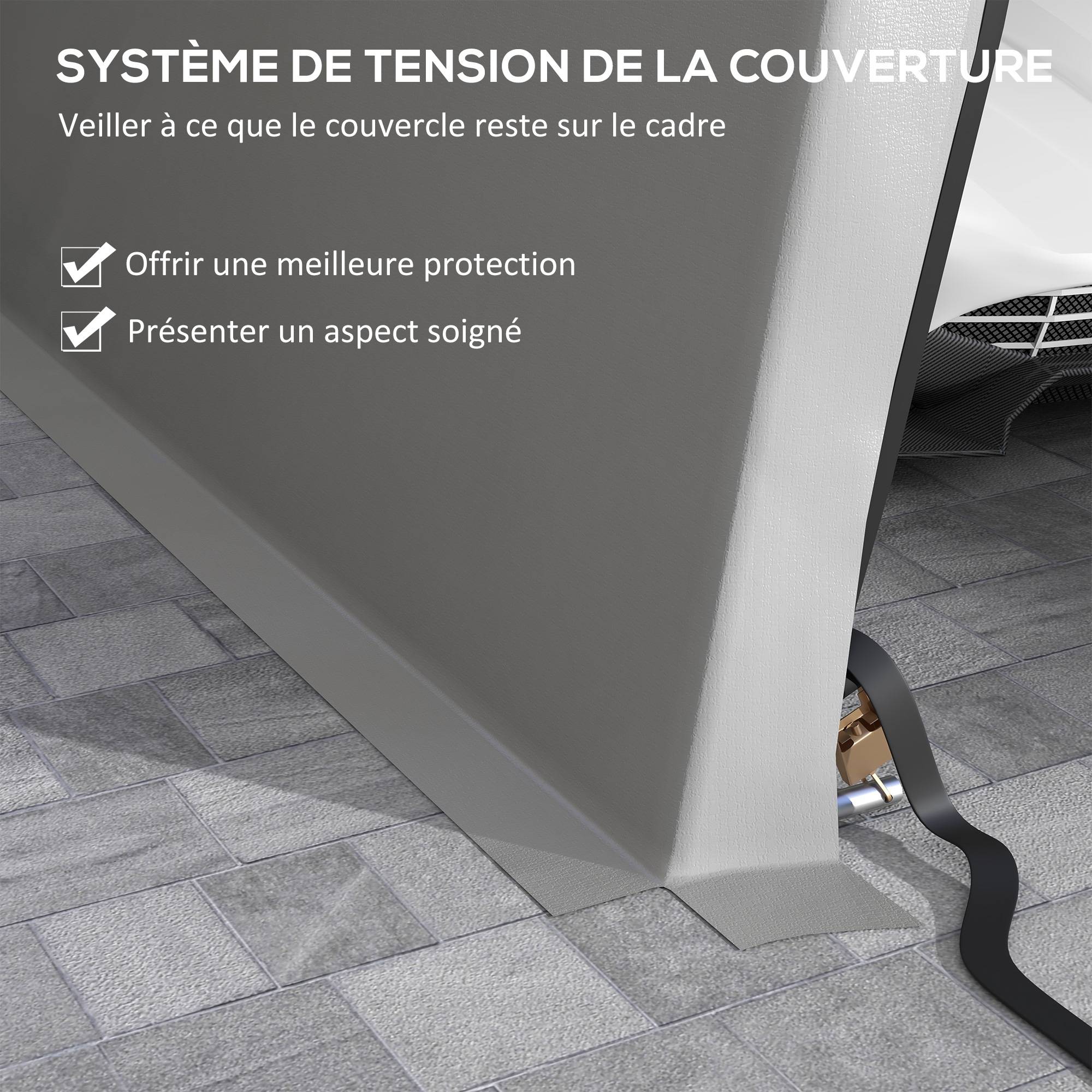 ComfortXL - Carport Tente Garage Acier Galvanisé Voiture Stockage Imperméable Anti-UV 6,2x3,3m Gris - ComfortXL Outdoor Living - Image 10