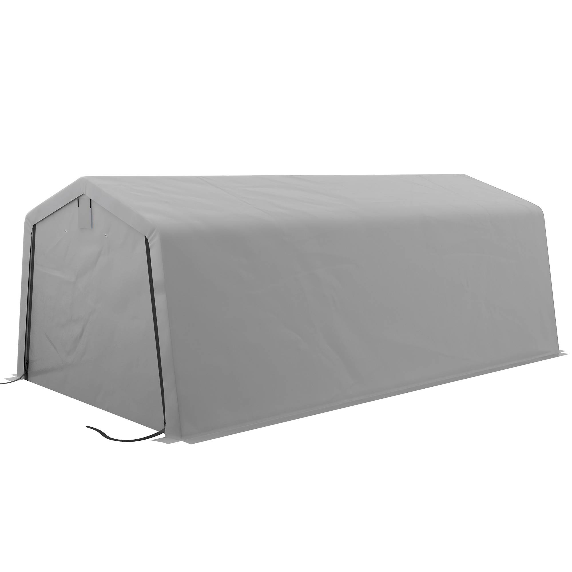ComfortXL - Carport Tente Garage Acier Galvanisé Voiture Stockage Imperméable Anti-UV 6,2x3,3m Gris - ComfortXL Outdoor Living - Image 2