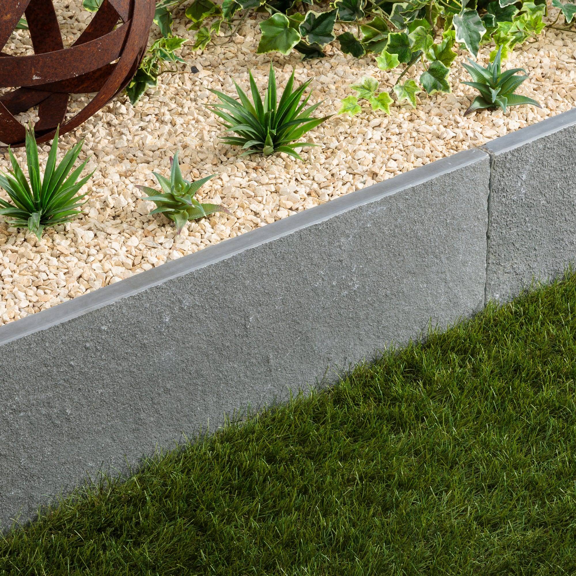 RO'MA Nature - Bordure de jardin Pierre de Tandur Gris 100x30x3 cm (à l'unité) - RO'MA NATURE - Image 1