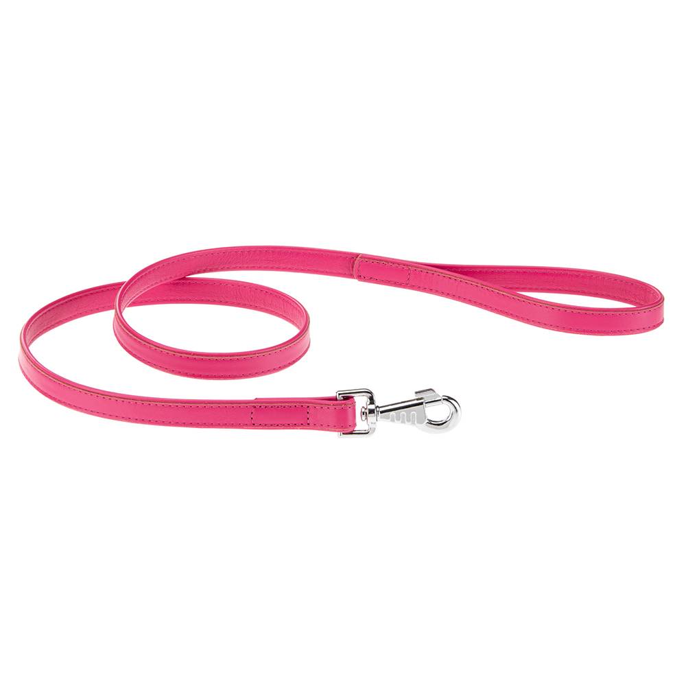 Ferplast - Laisse pour Chiens VOGUE G20/120, Cuir Véritable, Mousqueton en Métal, Rose - Image 1