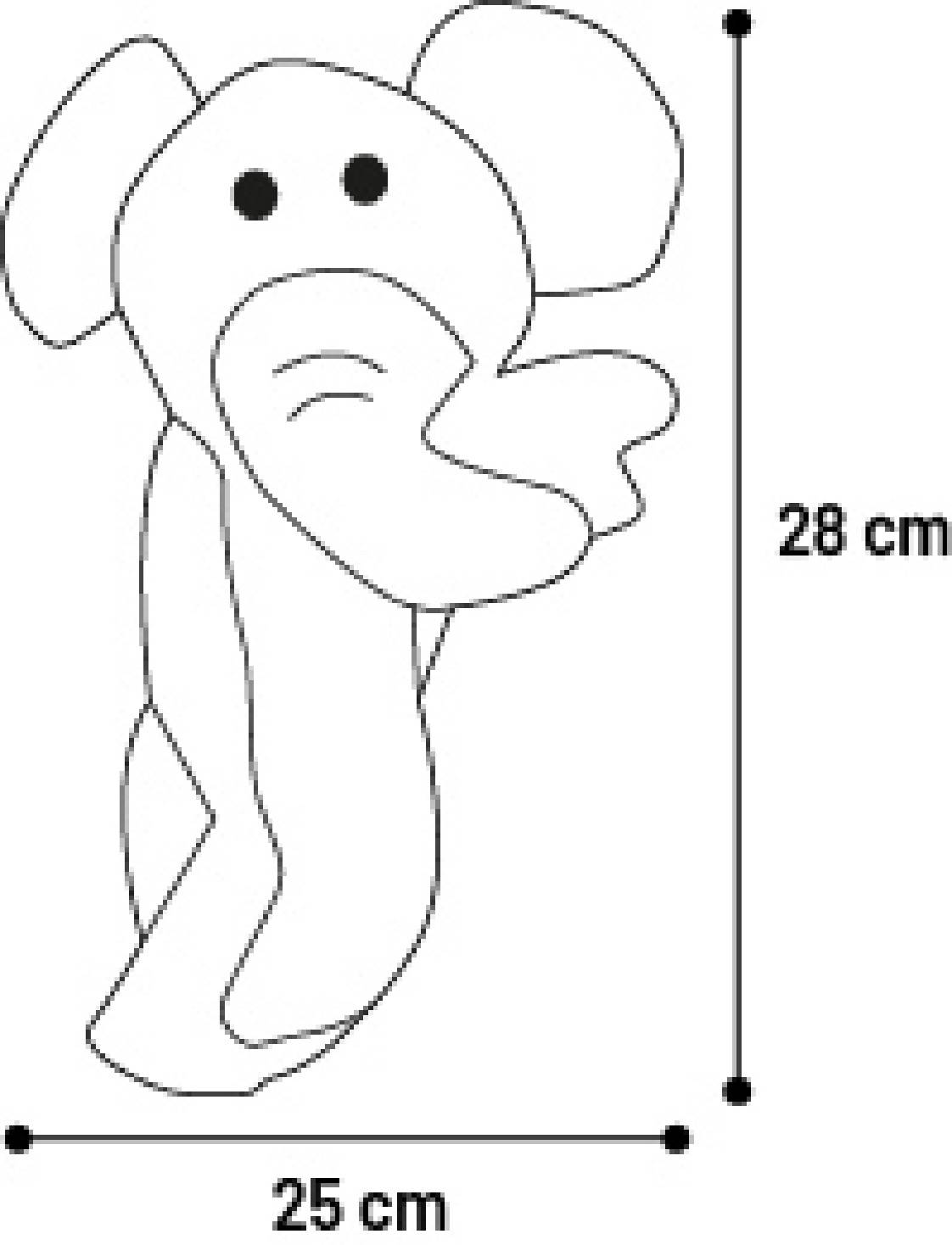 Eden - Peluche éléphant pour chien 25 x 9 x 28 cm - Image 2