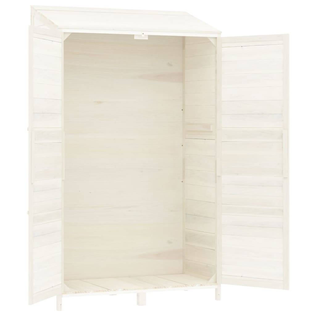 Vidaxl - Remise de jardin Blanc 102x52x174,5 cm Bois de sapin solide vidaXL 152191 - Image 10