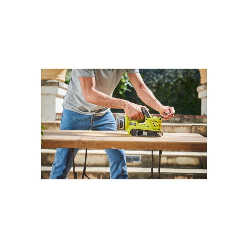 Ryobi - Pack RYOBI Ponceuse à bande R18BS-0 - 18V One+ - 75 mm - 1 batterie 2.0Ah - 1 chargeur rapide RC18120-120 - Image 2