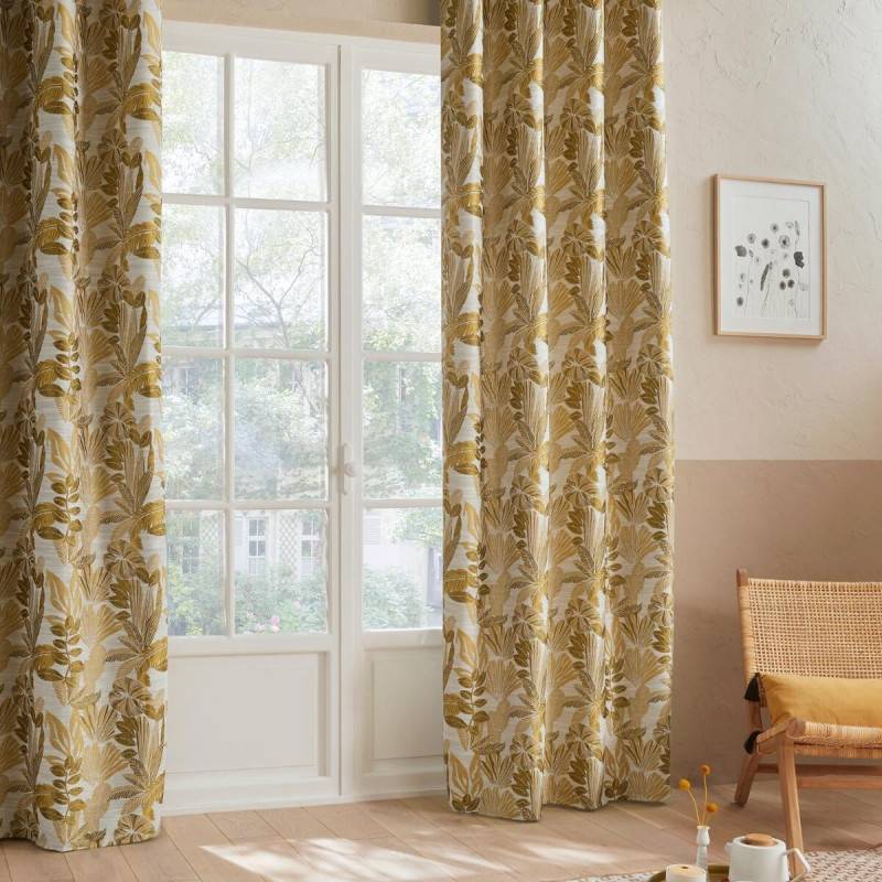 Atmosphera - Rideau jacquard Bejuco 140x260 ocre Atmosphera - Image 1