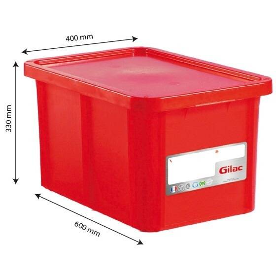 Bac HACCP 55 L Rectangulaire + Couvercle - Gilac - - Image 2