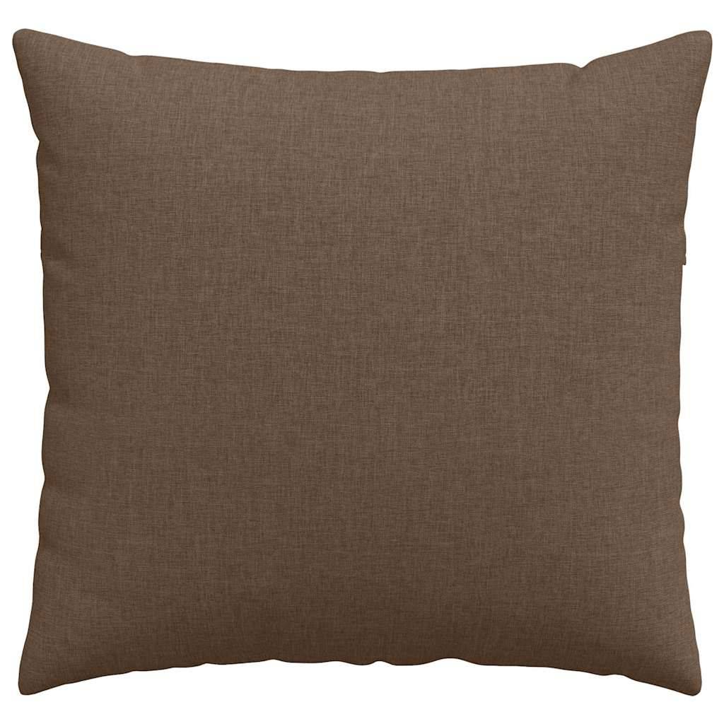 Lot de 2 Coussins Carrés Tissu Confortable pour Salon et Bureau Housse Lavable Marron 50x50 cm – ComfortXL Outdoor Living - Image 6