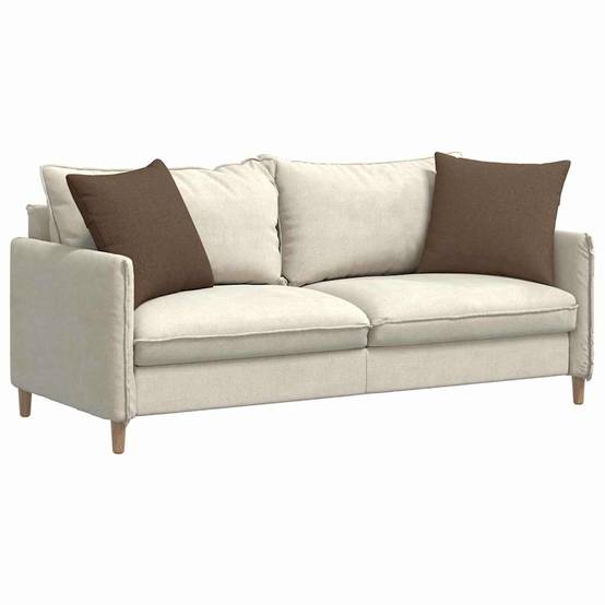 Lot de 2 Coussins Carrés Tissu Confortable pour Salon et Bureau Housse Lavable Marron 50x50 cm – ComfortXL Outdoor Living - Image 3