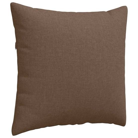 Lot de 2 Coussins Carrés Tissu Confortable pour Salon et Bureau Housse Lavable Marron 50x50 cm – ComfortXL Outdoor Living - Image 5
