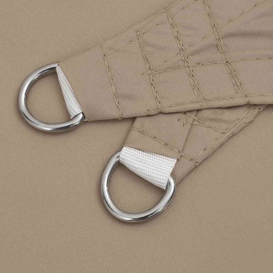 Voile de parasol tissu oxford taupe 3,5 x 3,5 x 4,9 cm - PANGIVO - Image 5