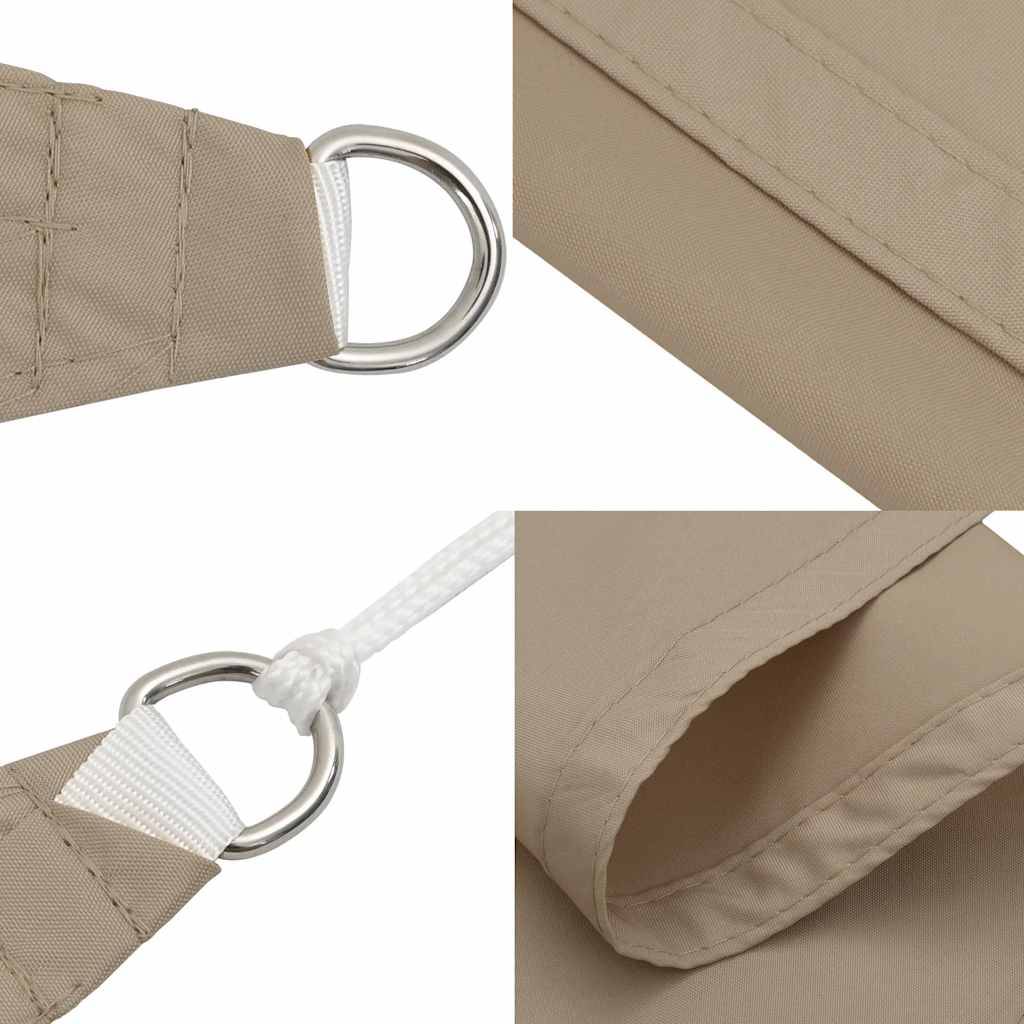 Voile de parasol tissu oxford taupe 3,5 x 3,5 x 4,9 cm - PANGIVO - Image 6