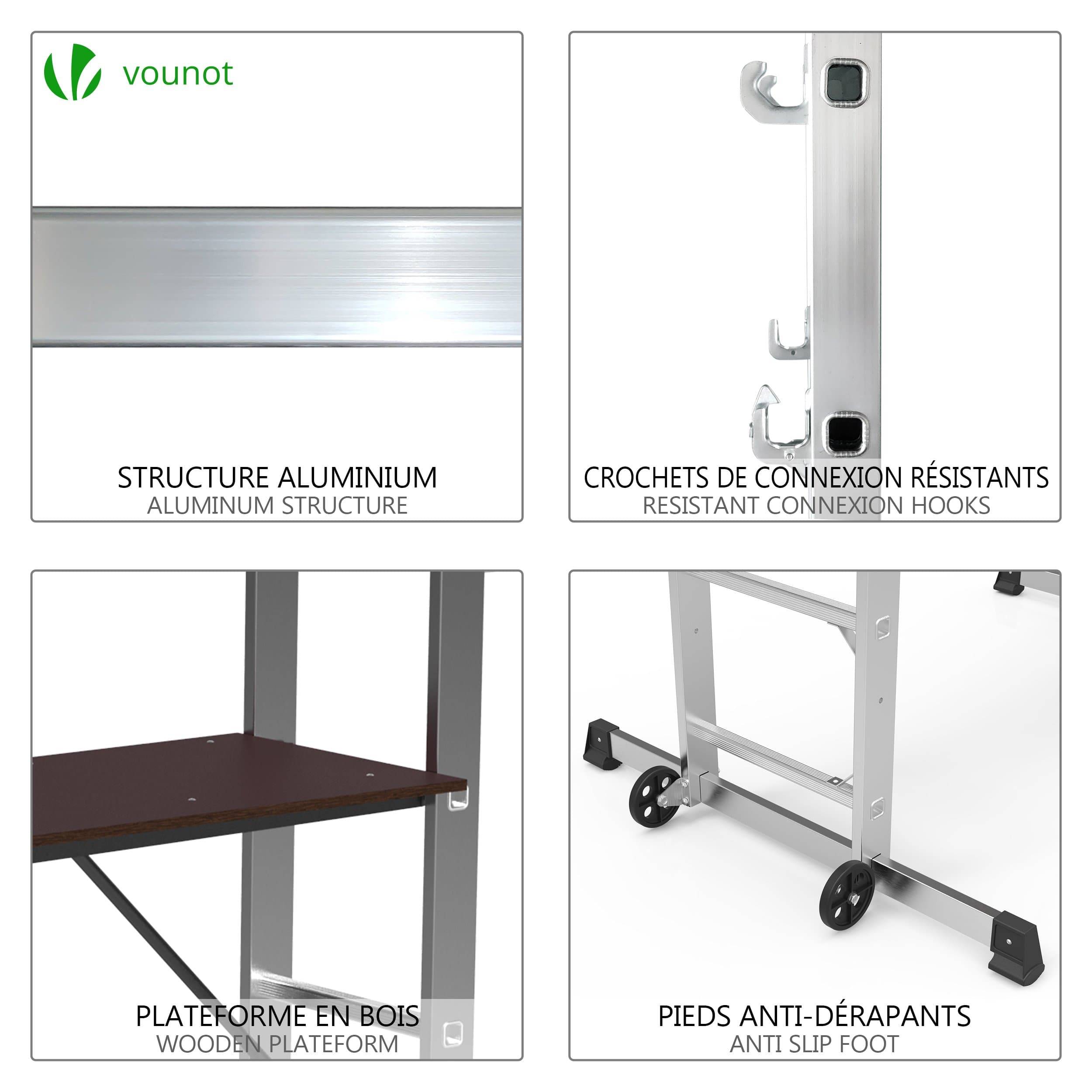 Echafaudage roulant aluminium 3 en 1 - Image 7