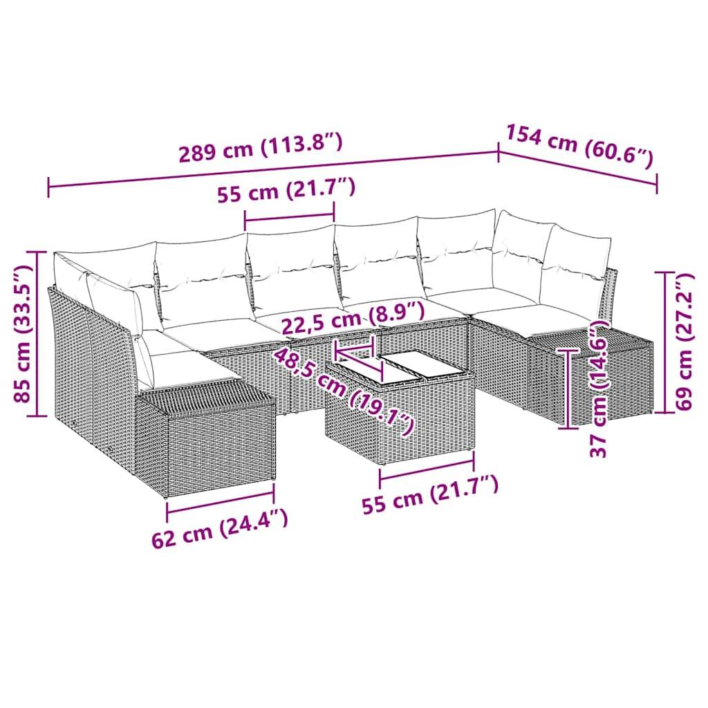 ComfortXL - Ensemble de détente 8 pièces en polyrotin salon de jardin modulable Gris clair – ComfortXL Outdoor Living - Image 9