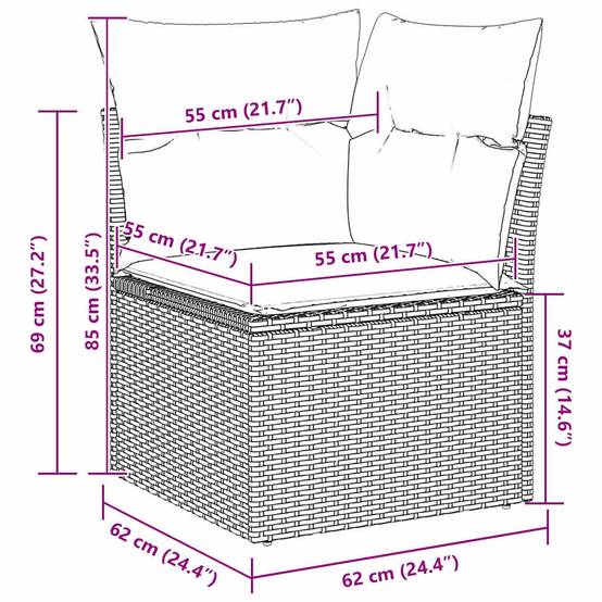 ComfortXL - Ensemble de détente 8 pièces en polyrotin salon de jardin modulable Gris clair – ComfortXL Outdoor Living - Image 4