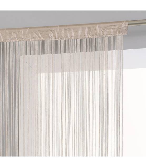 Rideau fil Beige Lin 90 x 200 cm densité optimale - Image 1
