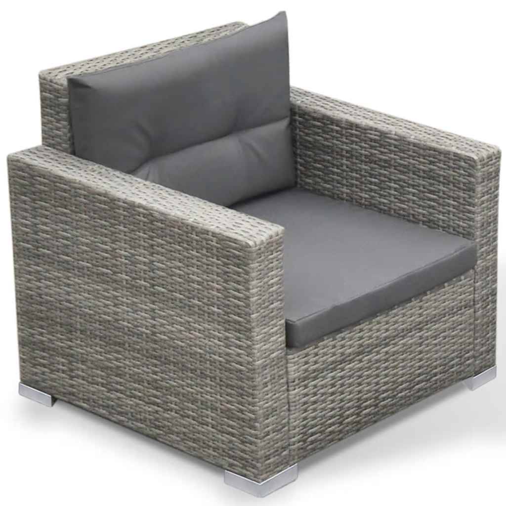Vidaxl - Salon de jardin 6 pcs avec coussins résine tressée gris vidaXL 41879 - Image 7