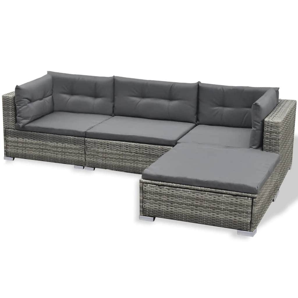 Vidaxl - Salon de jardin 6 pcs avec coussins résine tressée gris vidaXL 41879 - Image 6
