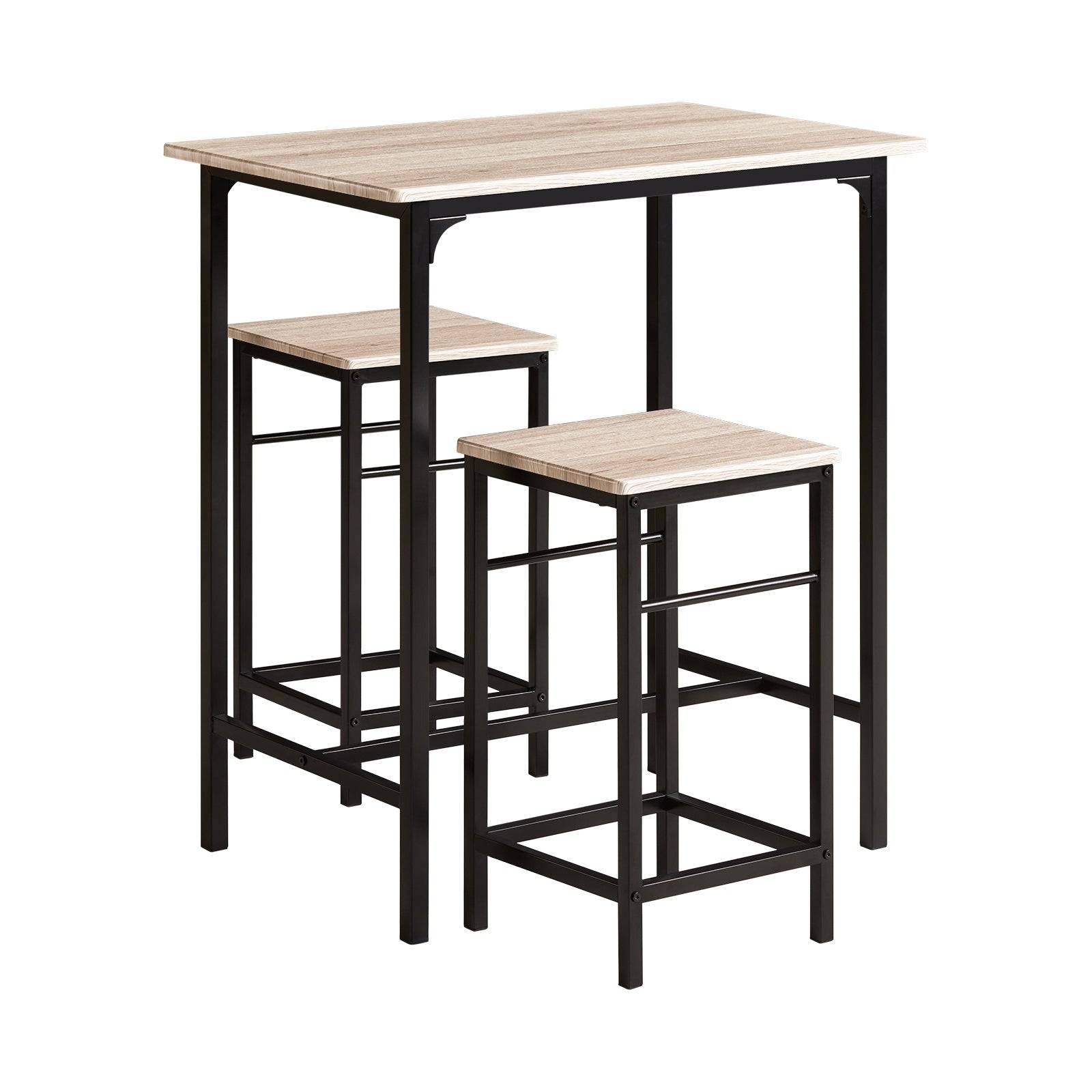 SoBuy Table et 2 Tabourets de Bar Bistrot Hauts pour Cuisine, Salon, Salle à Manger - Image 1