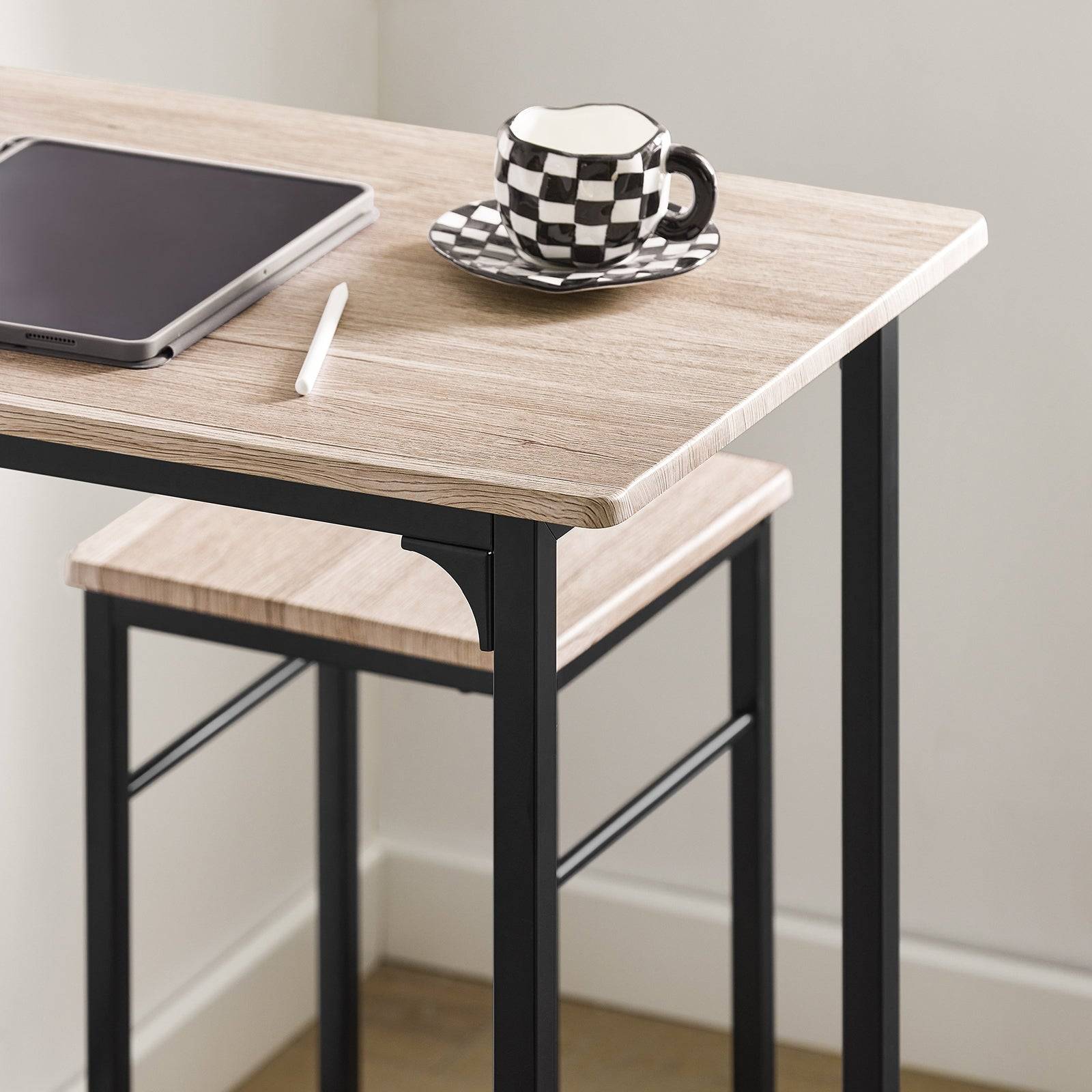 SoBuy Table et 2 Tabourets de Bar Bistrot Hauts pour Cuisine, Salon, Salle à Manger - Image 4