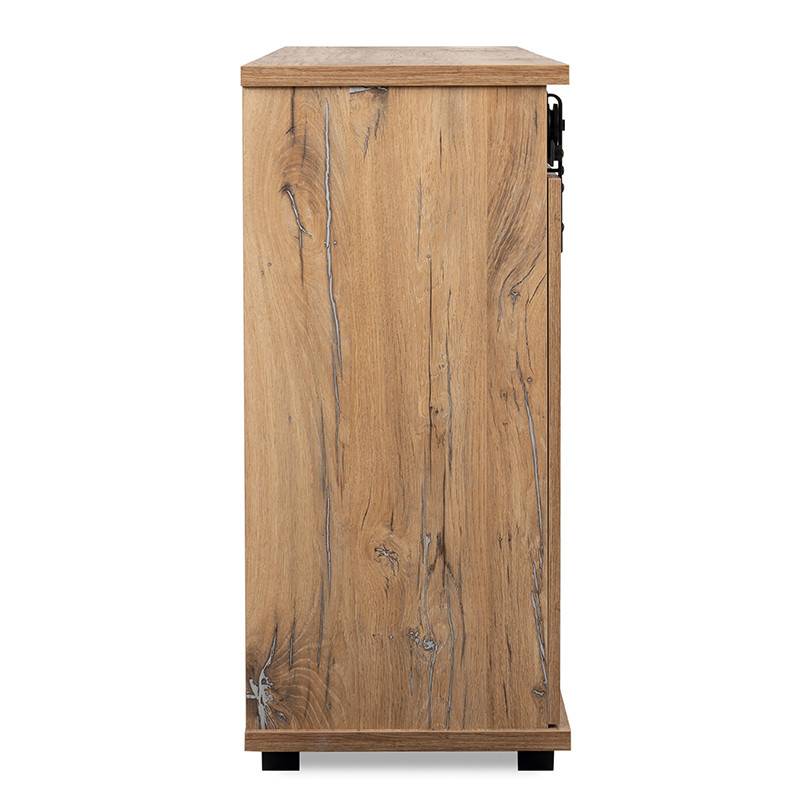 Buffet 2 portes coulissantes 3 tiroirs 140 cm Manzano - Image 6