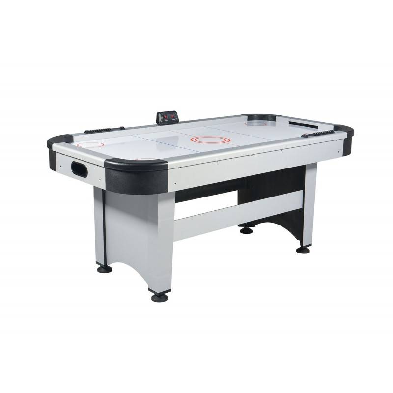 Air Hockey Teenager - Table de Air-Hockey avec système d'air pulsé 6-8W - 142 x 72 x 81 cm - Bleu/Noir PLAY4FUN
