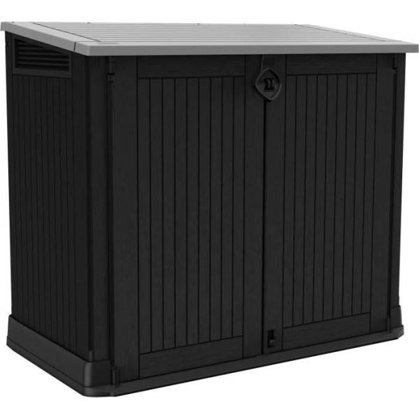 Sans Marque - Coffre de rangement extérieur KETER en résine 880 litres Noir - Malle de jardin sans vérins