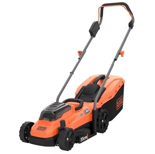 Tondeuse 33 cm 18V de 25 à 65 mm de hauteur, fonction mulching, sac collecteur 35 L - BLACK+DECKER - avec 2 batteries 18v 4Ah et chargeur - BCMW33184L - Image 2