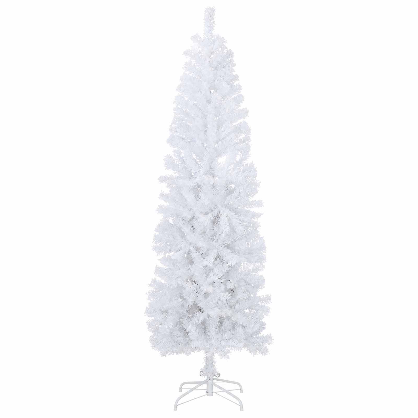 Vidaxl - Arbre de Noël artificiel slim 180 cm PVC et Acier Blanc vidaXL 42055242 - Image 4