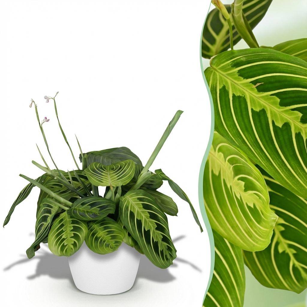 Maranta Fascinator Lemon Lime - Pet-friendly - Plante de prière - Pot de 12cm - Hauteur 25-35cm - 1 plante - Plantes d'intérieur - Image 1